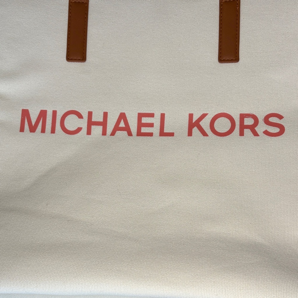 Michael Kors Cream Tote with Brown Straps - Picture 3 of 9